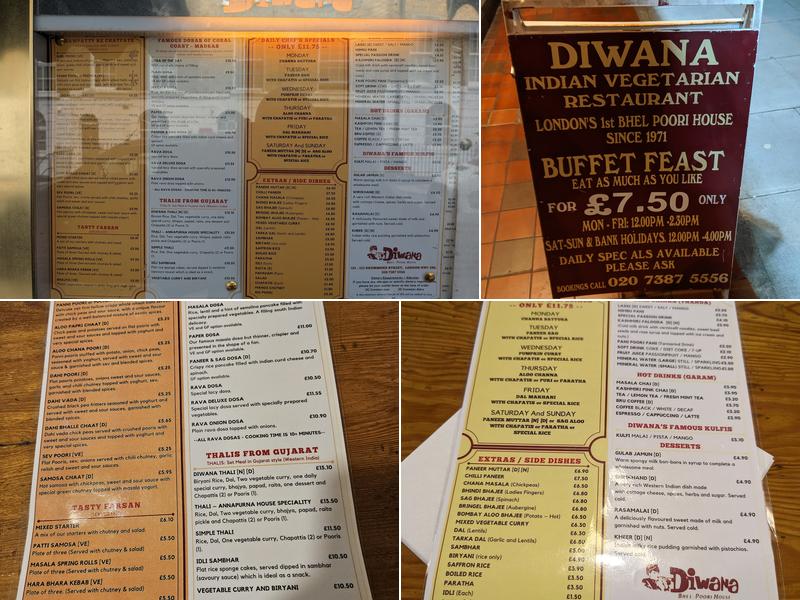 Diwana Bhel Poori House Menu