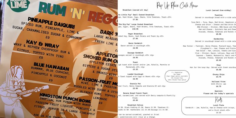The Pop Up Place Menu