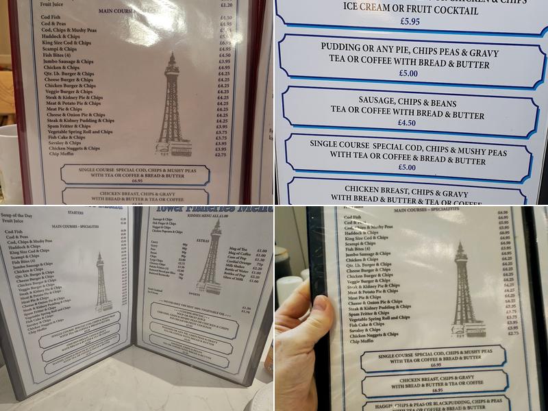 Tower Fisheries Menu