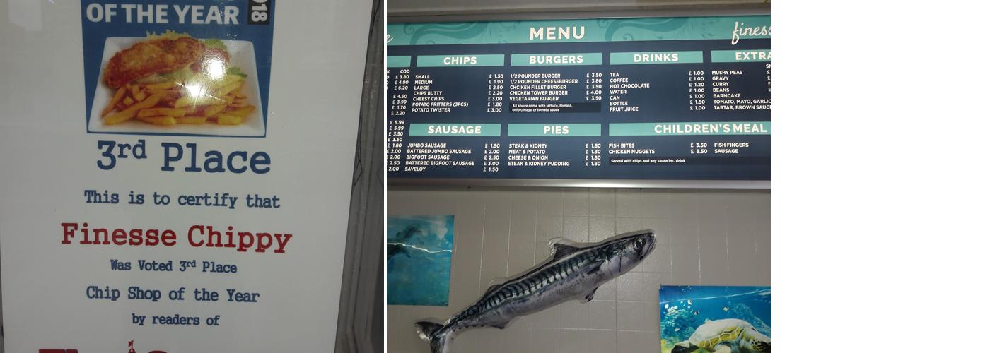 Finesse Fish & Chips Menu