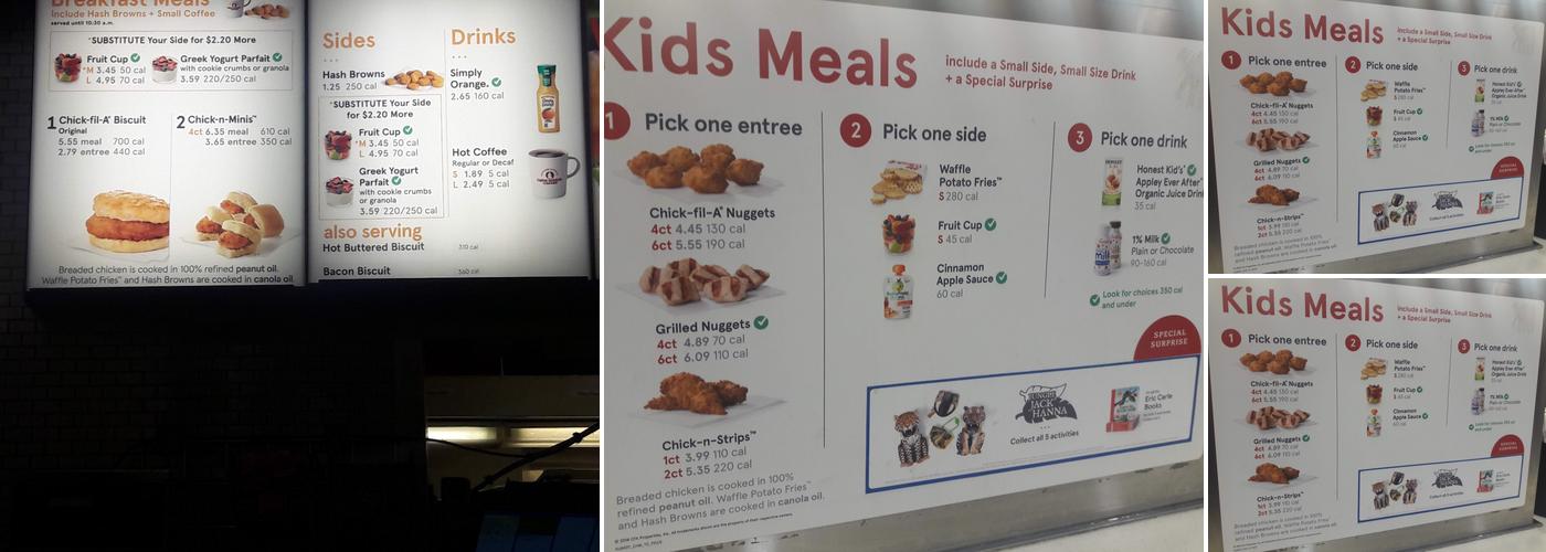Chick-fil-A Menu