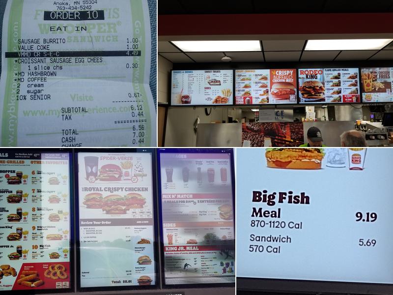 Burger King Menu