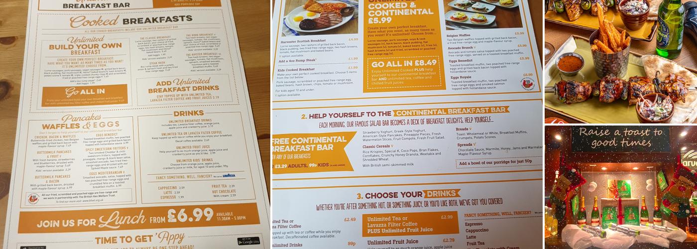 East Kilbride Harvester Menu
