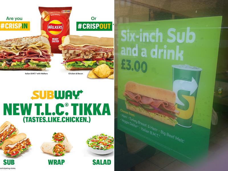Subway Menu