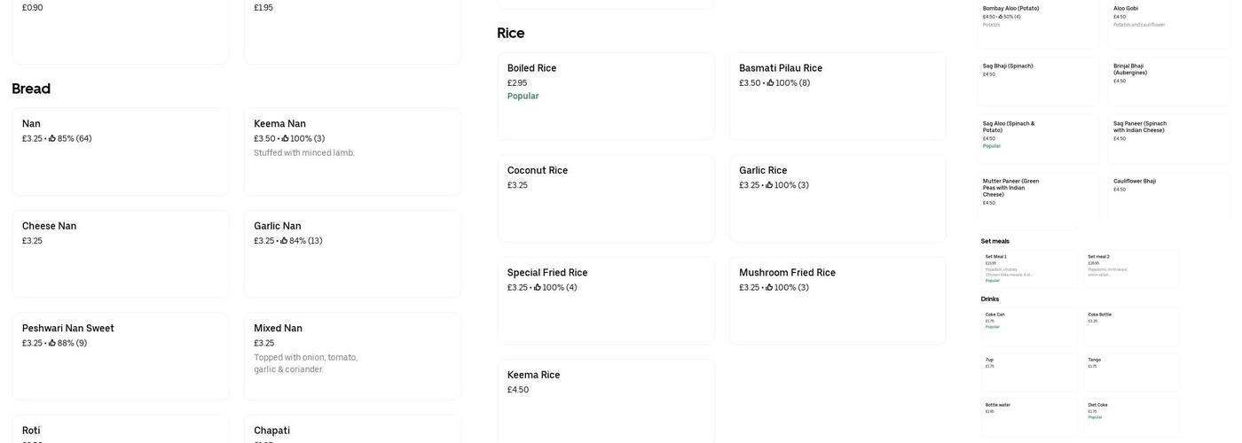 Indigo Indian Takeaway Menu