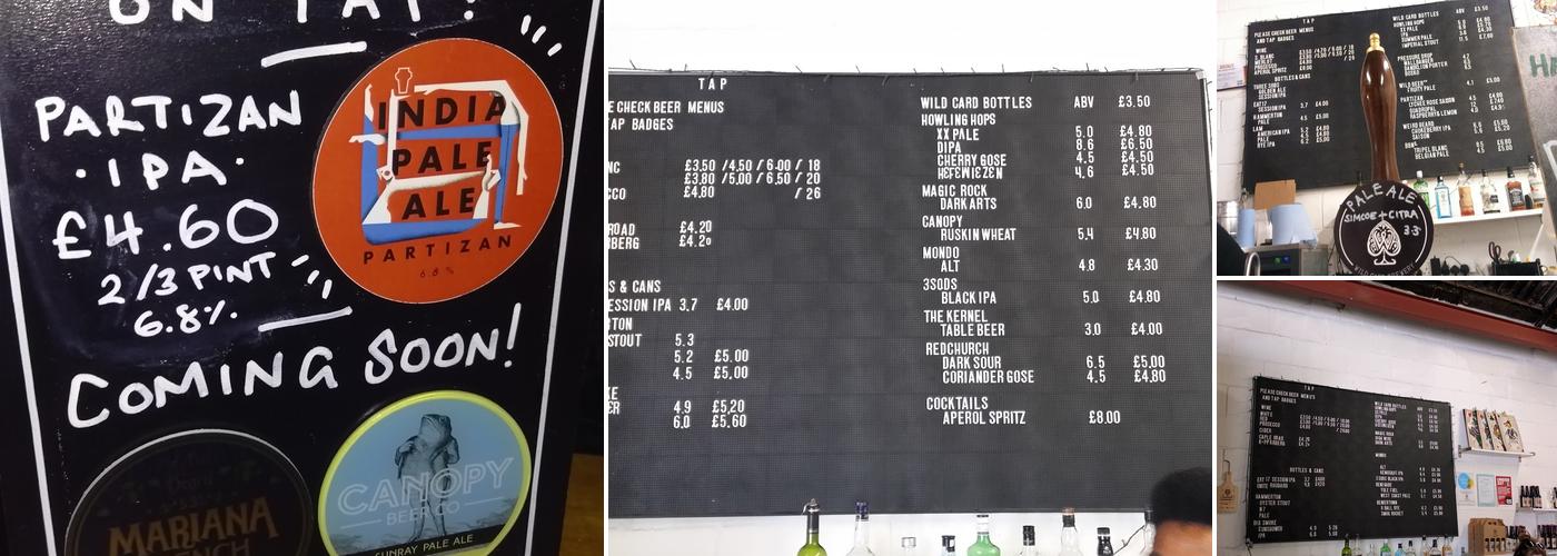 The Wild Card Brewery Barrel Store Menu