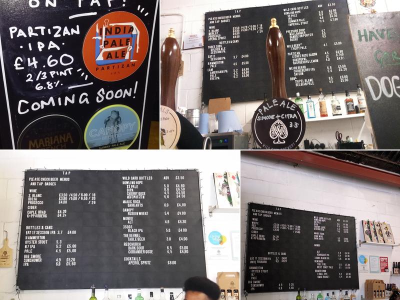 The Wild Card Brewery Barrel Store Menu