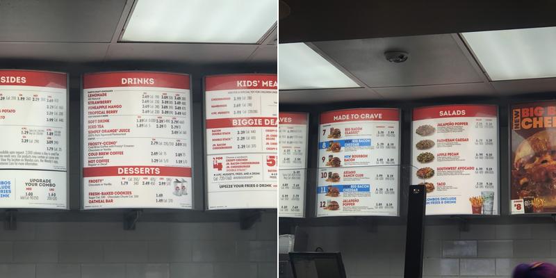Wendy's Menu
