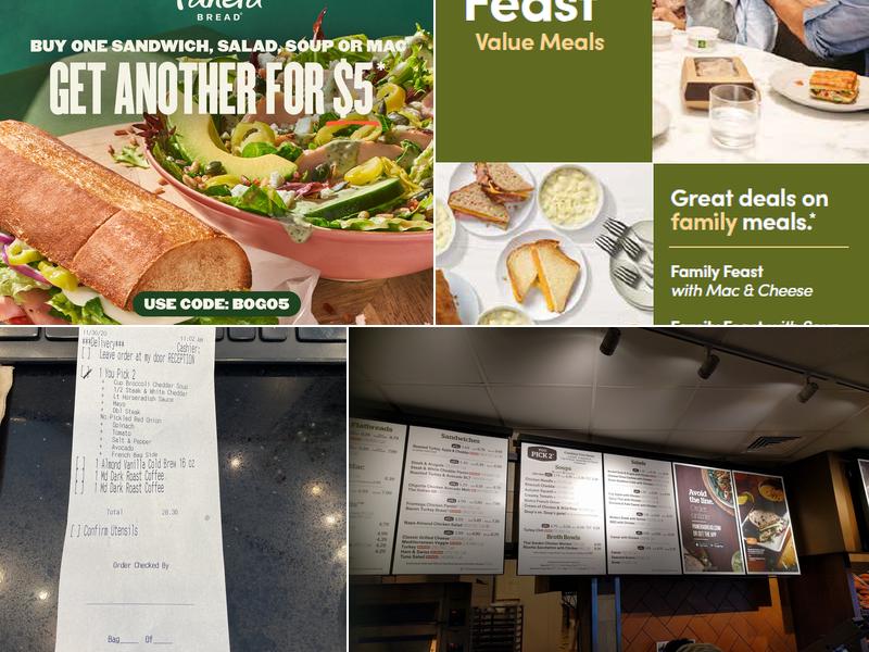 Panera Bread Menu