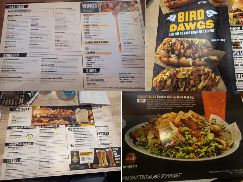 Buffalo Wild Wings Menu