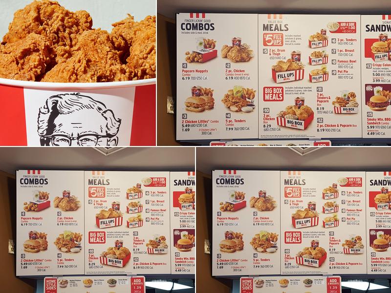 KFC Menu