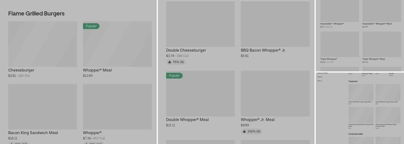 Burger King Menu