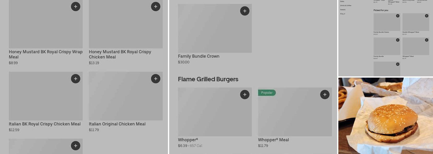 Burger King Menu
