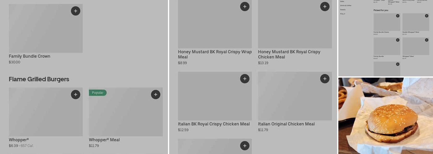 Burger King Menu