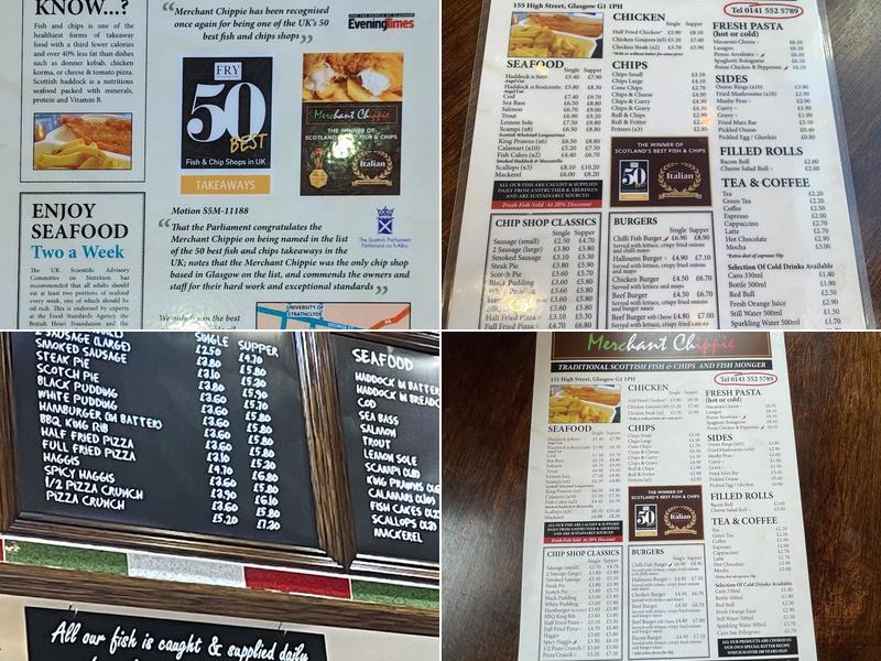 Merchant Chippie Menu