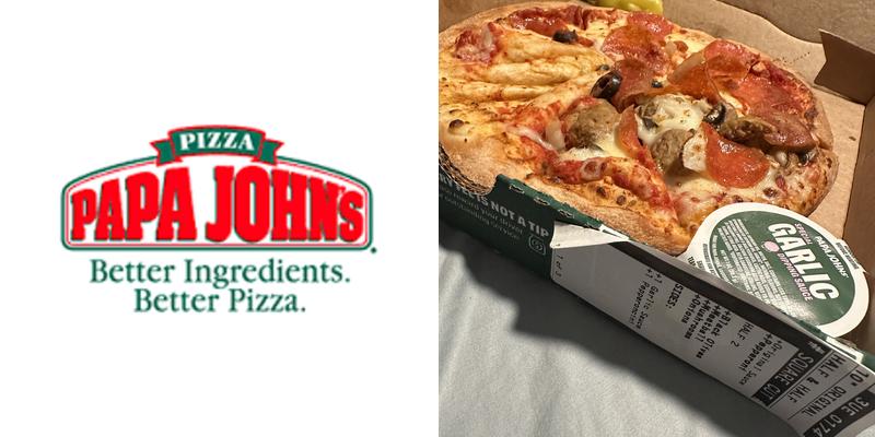 Papa Johns Pizza Menu