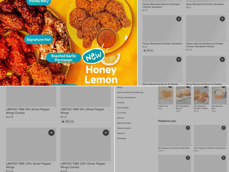 Popeyes Louisiana Kitchen Menu