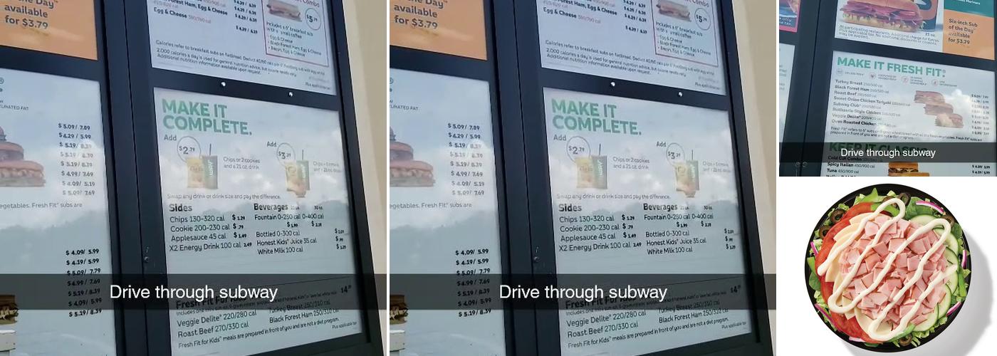 Subway Menu