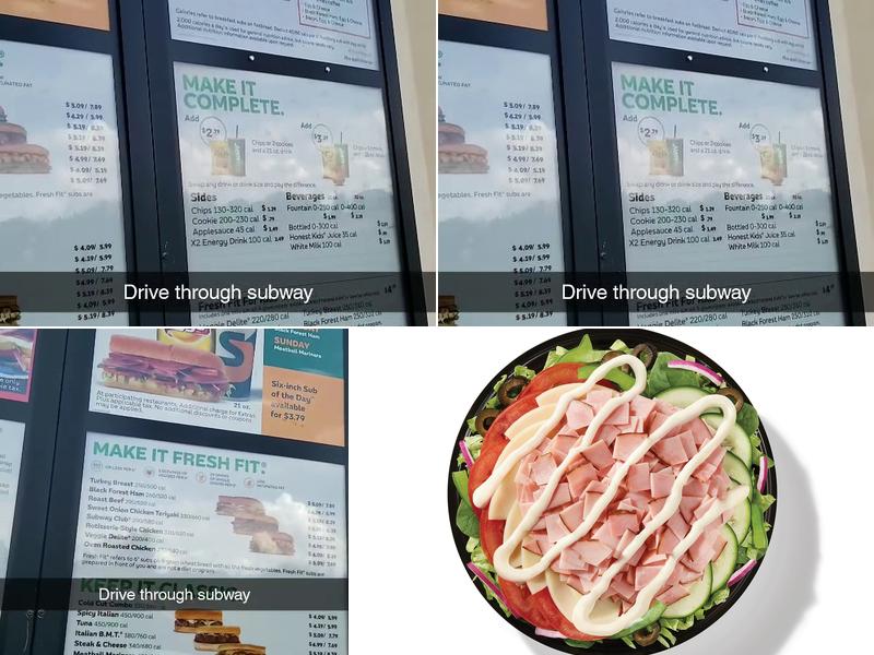 Subway Menu