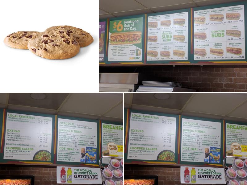 Subway Menu