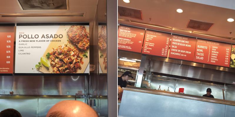 Chipotle Mexican Grill Menu