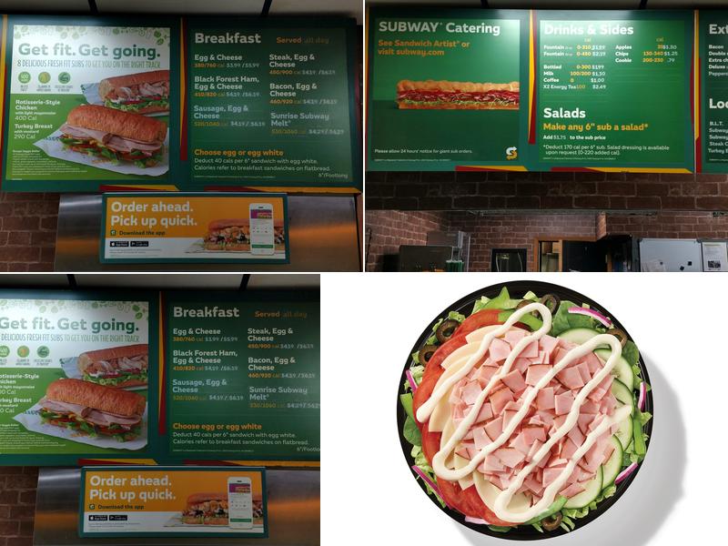 Subway Menu