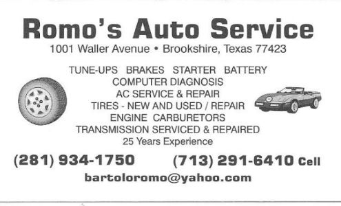 Romo's Auto Service Brookshire