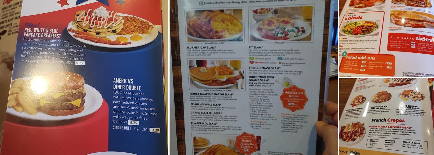 Denny's Restaurant Menu
