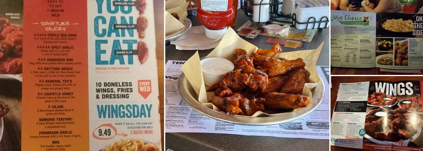 Hooters Menu