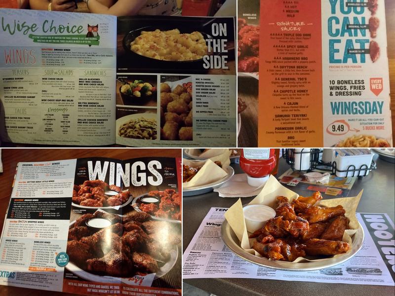 Hooters Menu