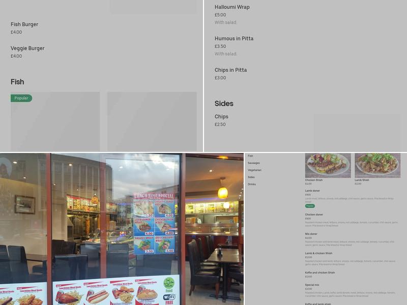 Hunger Cure Fish & Chip Kebab Menu