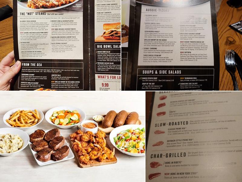 Outback Steakhouse Menu