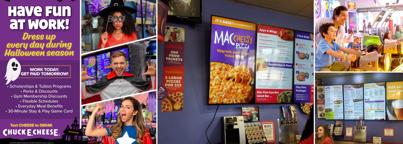 Chuck E. Cheese Menu
