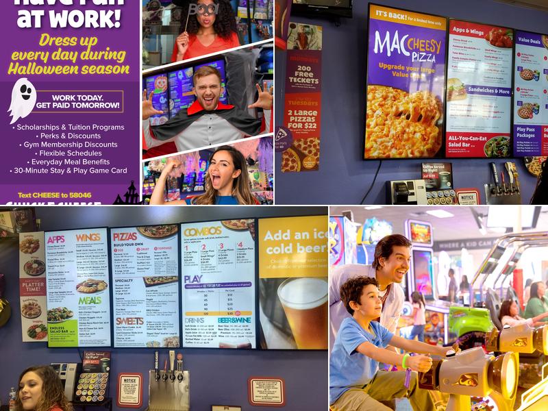 Chuck E. Cheese Menu