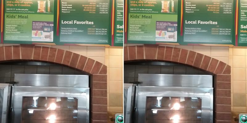 Subway Menu
