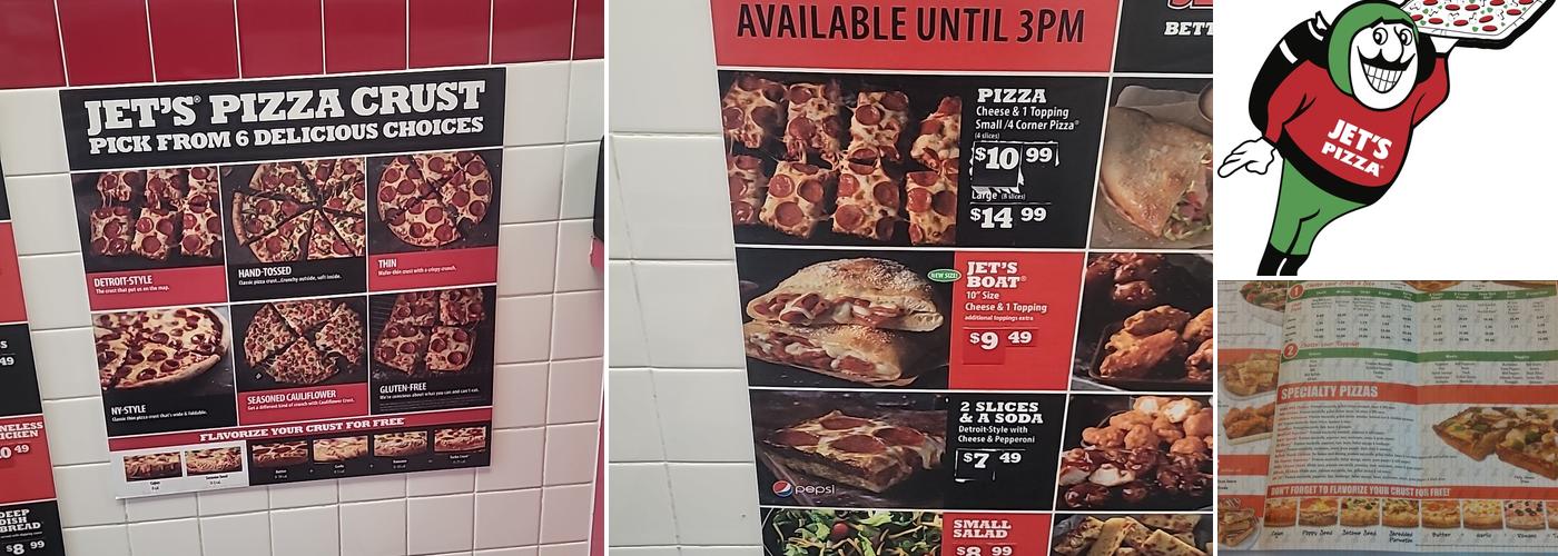Jet's Pizza Menu