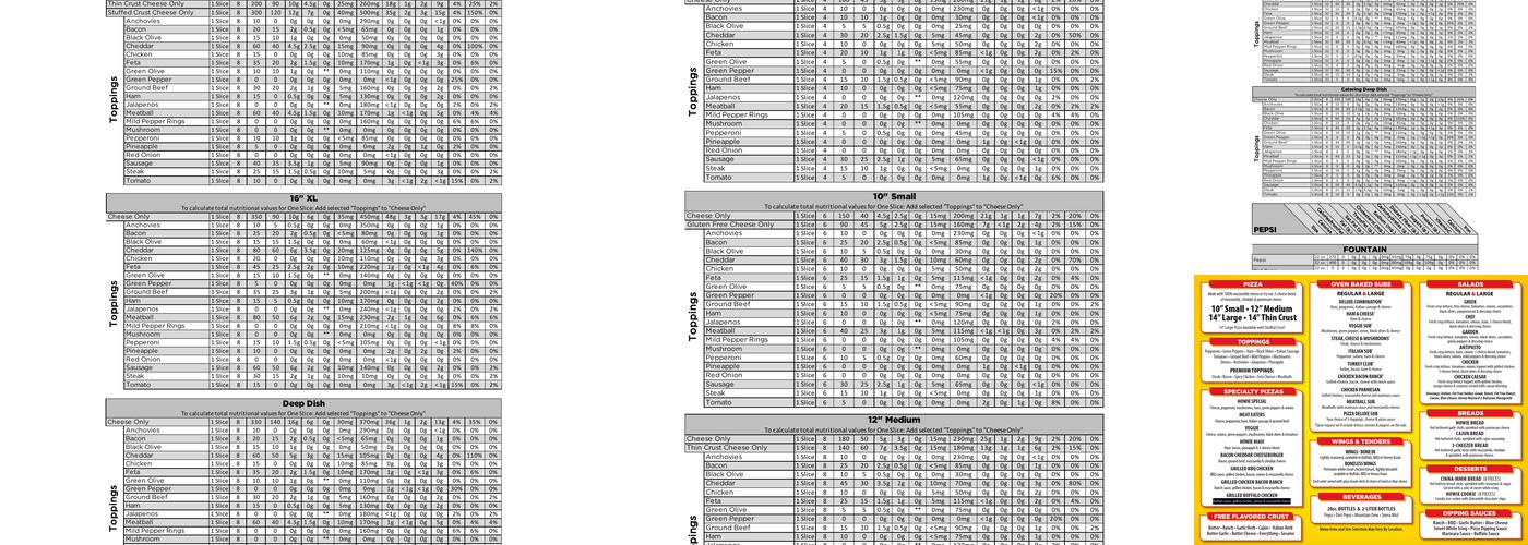 Hungry Howie's Pizza & Subs Menu