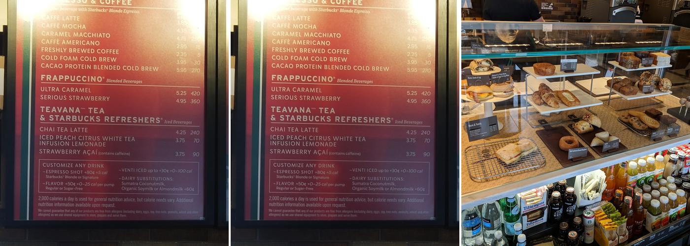 Starbucks Menu