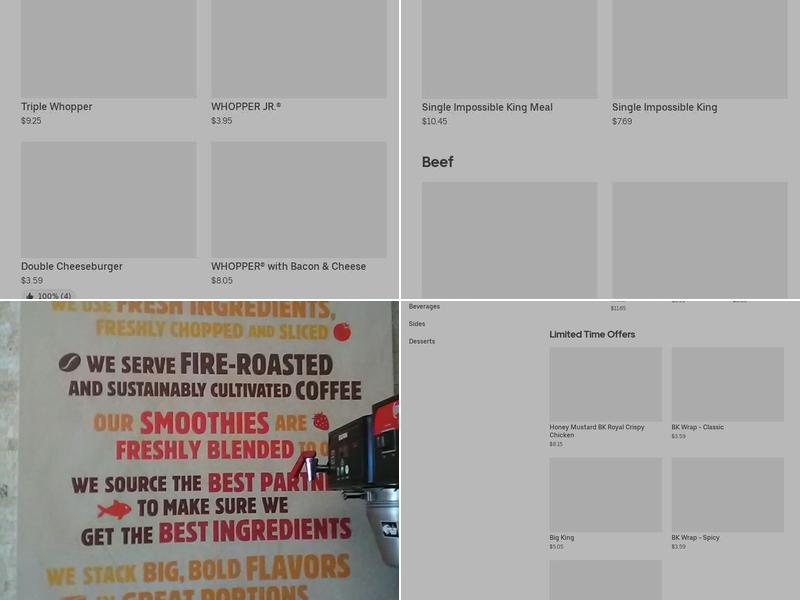 Burger King Menu