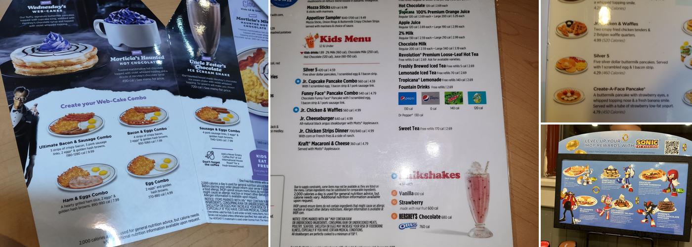 IHOP Menu
