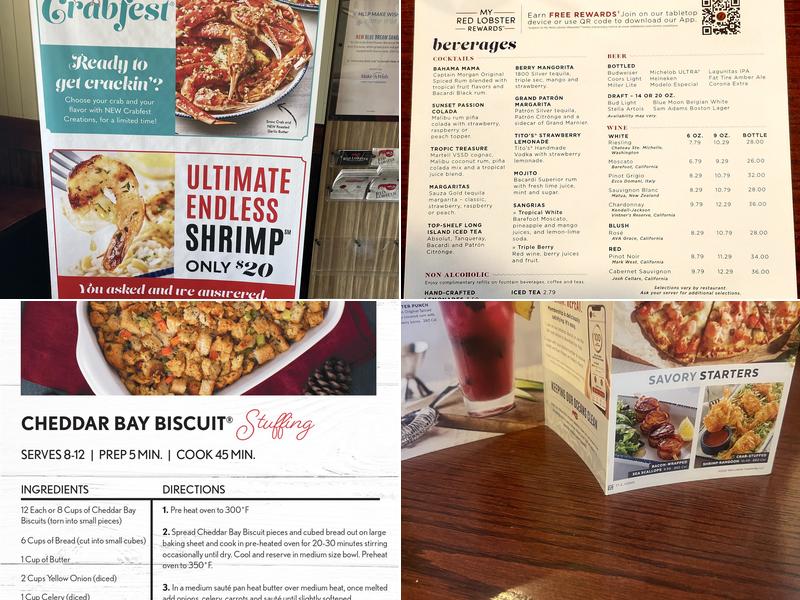 Red Lobster Menu