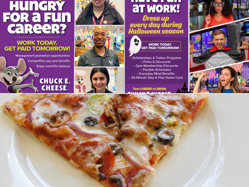 Chuck E. Cheese Menu
