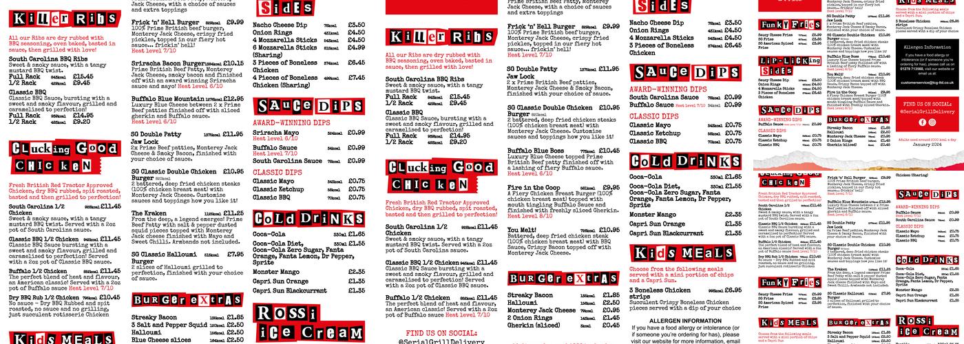Serial Grill Knares Menu