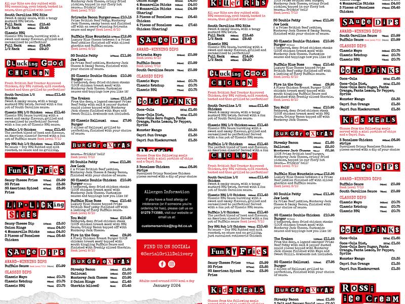 Serial Grill Knares Menu