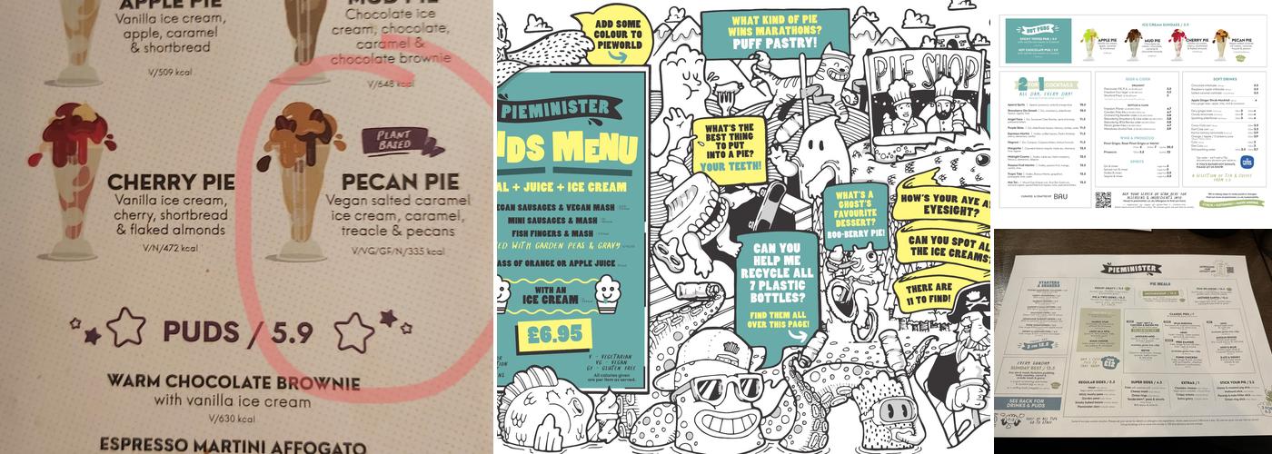 Pieminister Bath Menu