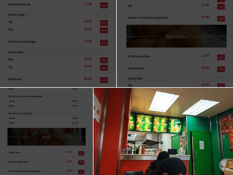 Peri Peri Bedford Menu