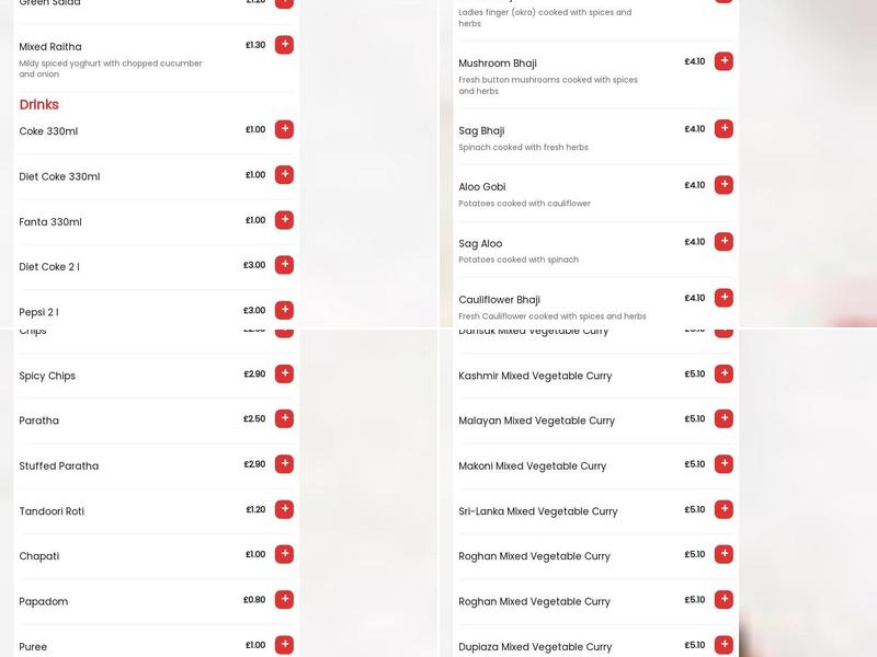 K2 pizza express Menu