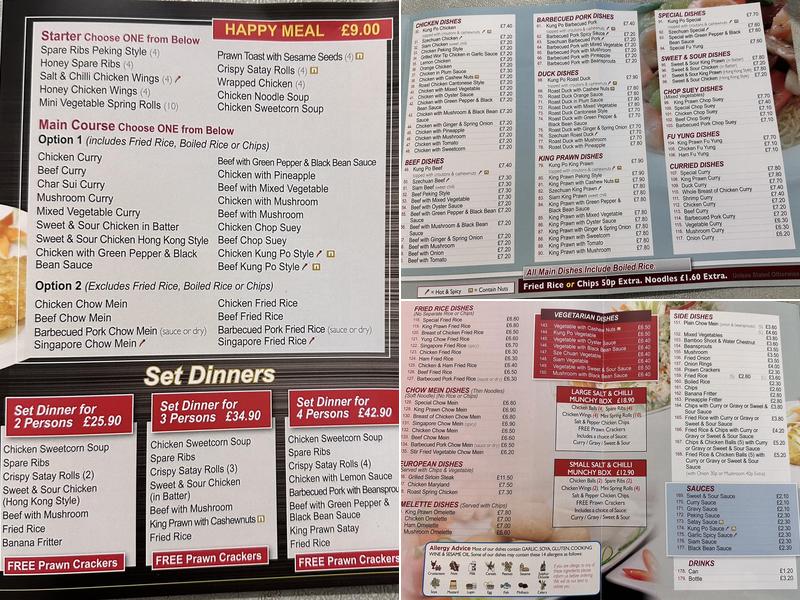 K-wok Chinese Take Away Menu