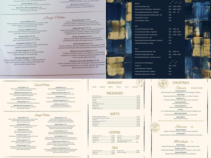 The Farmers Arms Menu