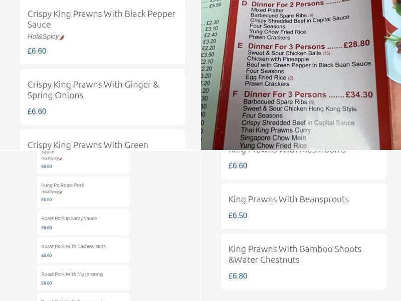 Chop Suey House Menu